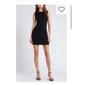 NWT Open Edit Sleeveless Black Bodycon Dress Size Large